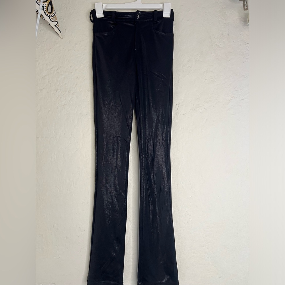 Betsey Johnson Black Flare & Wide Leg Jeans with Distressing